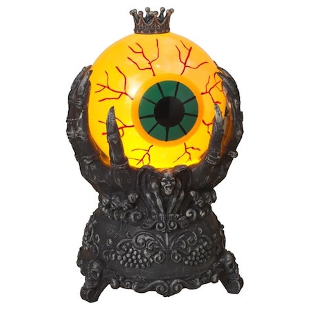 The Gerson Co Gerson Multicolored 9 in. Prelit Smokey Eye Water Globe Halloween Decor 2651150